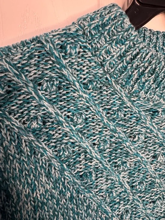 NWT Sonoma Teal Marled Cowl Neck Sweater - Picture 6 of 7